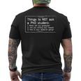 Phd Doctoral Candidate Dissertation T-shirt da uomo con stampa posteriore
