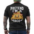 Pretend I'm A Taco Easy Mexican Food Costume Men's T-shirt Back Print
