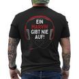 Gaming Headphones Ein Marvin Gibt Nie Auf Personalised T-Shirt mit Rückendruck