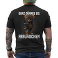 Ganz Dünnes Eis Freundchen Teddy Bear Annoyed Slogan T-Shirt mit Rückendruck