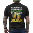 Garten Und Bier Gardener Gardener T-Shirt mit Rückendruck