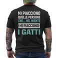Gatto Regalo Animali Scritta Divertente Mi Piacciono I Gatti T-shirt da uomo con stampa posteriore