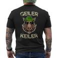 Geiler Keiler Wildsau Lumberjack Weidmannsheil Junghäger T-Shirt mit Rückendruck