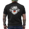 German National Flag Ich Liebe Deutschland T-Shirt mit Rückendruck