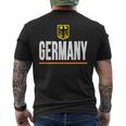 Germania Bandiera Tedesca Deutschland Souvenir Regalo Amore T-shirt da uomo con stampa posteriore