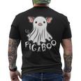 Ghost Pig Costume Pig A Boo Farmer Animal Halloween Costume Men's T-shirt Back Print