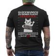 Glückwunsch Zu Deiner Flucht Neuen Job Cat S T-Shirt mit Rückendruck