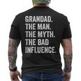 Grandad The Man Myth Bad Influence Father's Day Men's T-shirt Back Print