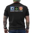 Grass Gas O Ass Nessuno Guida Free Car Guy T-shirt da uomo con stampa posteriore