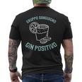 Gruppo Sanguigno Gin Positivo Regalo Bere Alcolico Alcool T-shirt da uomo con stampa posteriore