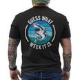 Guess What Week It Is Shark Joke Retro Vintage Ocean Men's T-shirt Back Print