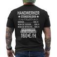 Handwerker Stundenlohn Profession Saying Handwerker S T-Shirt mit Rückendruck