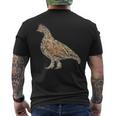 Hazel Grouse Birding Bird Watcher Amanti Degli Animali Retro T-shirt da uomo con stampa posteriore