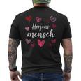 Herzensmensch Partneralentine's Day Friendship T-Shirt mit Rückendruck