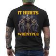 It Hurts When I Pee Hard Skeleton Meme Men's T-shirt Back Print