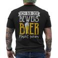 Ich Bin Der Beweis Bier Macht Schön Sauftour Biertrinker German T-Shirt mit Rückendruck