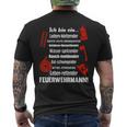 Ich Bin Ein Feuerwehrmannoluntary Fire Brigade Ich Bin Ein T-Shirt mit Rückendruck