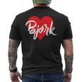 Ich Liebe Bjørkorname Liebe Herz T-shirt imprimé au dos