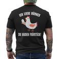 Ich Liebe Hühner Die Kacken Breakfast Farmer I Love Hühner Die Kacken Breakfast T-Shirt mit Rückendruck