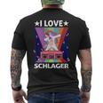 Ich Liebe Schlager Party Costume Folk Music I Love Schlager S T-Shirt mit Rückendruck