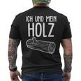 Ich Und Mein Holzfäller Forest Firewood T-Shirt mit Rückendruck