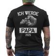 Ich Werde Papa 2025 Ich Werde Baldater T-Shirt mit Rückendruck