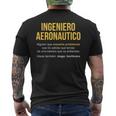 Ingeniero Aeronautico Definición Ingeniero Aeronautico Camiseta Hombre Estampado Espalda
