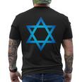 Israel Flag Small Star Of David Judaism Hexagram Symbol T-Shirt mit Rückendruck