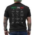 Italiano Gesti Italiani Turistaiaggio Divertente Detto T-shirt da uomo con stampa posteriore