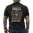 It's A Grell Thing You Wouldn't Understand Personalized Last Name Grell Family Crest Coat Of Arm Men's T-shirt Back Print