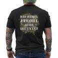 With Jawohl Mr Leutnant Bund Dienstgrad Lt Trainers T-Shirt mit Rückendruck