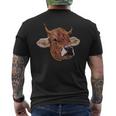 Jersey Cattle Coltivatore Della Fauna Selvatica Con Mucca T-shirt da uomo con stampa posteriore