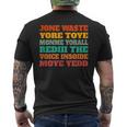 Jone Waste Your Tore Toye Monne Jones Waste Your Time T-shirt da uomo con stampa posteriore