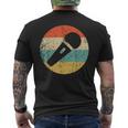 Karaoke Singer Retro Micrófono Camiseta Hombre Estampado Espalda