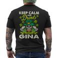 Keep Calm And Drink Like A Keep Calm And Letgina Handle It Men's T-shirt Back Print