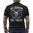 KrampusEvil Nikolaus Perchtenlaus Krampus Mask Perchten T-Shirt mit Rückendruck