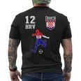 Kroatien Fan Em Spieler Ball Nummer 12 T-Shirt mit Rückendruck