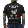 Kuh Ruft An Ich Muss Gehen T-Shirt mit Rückendruck