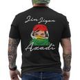 Kurdistan Bandiera Curda Jin Jiyan Azadi T-shirt da uomo con stampa posteriore