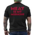 La Carne Divertente È La Mia Dieta Carnivora In Medicina T-shirt da uomo con stampa posteriore