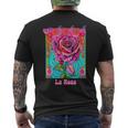 La Rosa The Rose Mexican Bingo Card In A Traditional Game Men's T-shirt Back Print