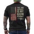 La Segunda Enmienda Es Mi Permiso De Armas Bandera De Estados Unidos Arma Divertida Camiseta Hombre Estampado Espalda