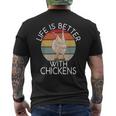 Laita È Migliore Con I Polli Gallina Amante Del Pollo T-shirt da uomo con stampa posteriore