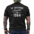 Le Leggende Nascono In 1964 Anno Di Nascita Compleanno T-shirt da uomo con stampa posteriore