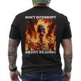 Lettura Silenziosa Divertente Cringe Hard Skeleton Meme T-shirt da uomo con stampa posteriore