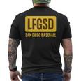 Lfgsd San Diego Baseball Supporters Fans Lovers Men's T-shirt Back Print