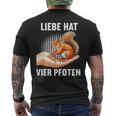 Liebe Hatier Pfoten Eichhörnchen Eichhörnchen-Fan Eichhorn T-Shirt mit Rückendruck