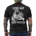 Liebe Hatier Pfoten Mops Pug Pug Dog Liebe Hatier Paw T-Shirt mit Rückendruck