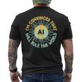 L'intelligenza Artificiale Governerà Il Mondo Intelligenza Artificiale Divertente T-shirt da uomo con stampa posteriore
