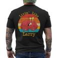 Livin' Like Larry Crab Men's T-shirt Back Print